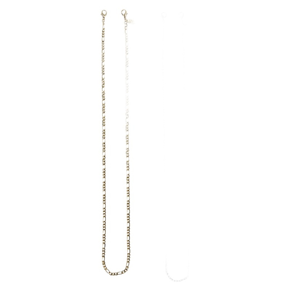 8 Other Reasons Silver Mini Link Chain & Gold Cuban Chain Mask Duo